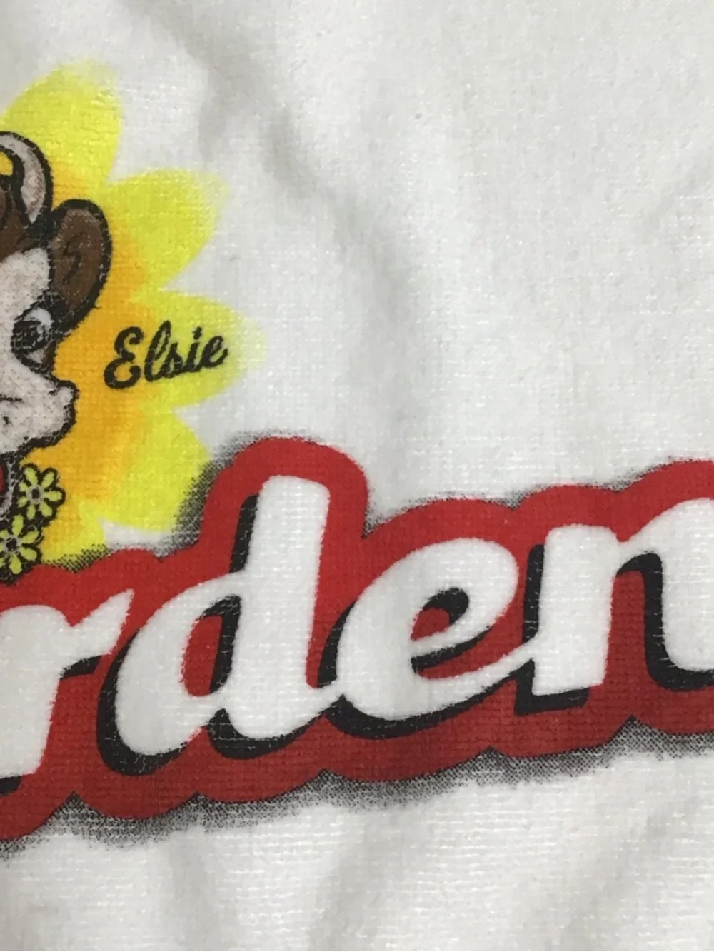 Borden Elsie the Cow Kitchen Hand Towel 100% Cotton Ice Cream Shop Dairy Vintage